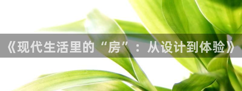 新宝5寂创33300散：《现代生活里的“房”：从设计到体验》