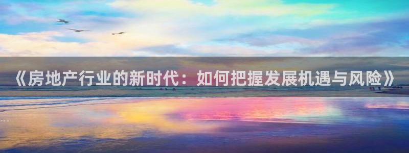 新宝5官网67五壹叁八：《房地产行业的新时代：如何把握发展机
