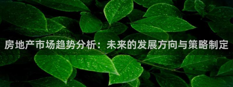 新宝5注册首页：房地产市场趋势分析：未来的发展方向与策略制定