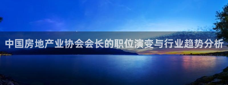 新宝5_测：中国房地产业协会会长的职位演变与行业趋势分析