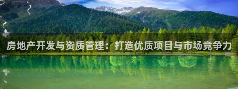 新宝5测速：房地产开发与资质管理：打造优质项目与市场竞争力