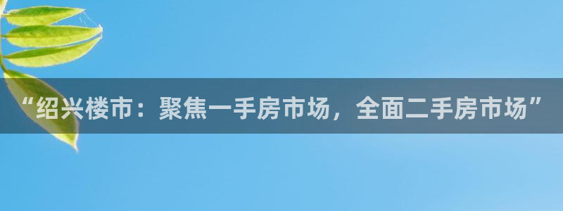 新宝5褚74OOO5：“绍兴楼市：聚焦一手房市场，全面二手房