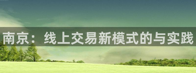 新宝6霸哥5：南京：线上交易新模式的与实践