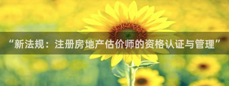 新宝5手机版登录：“新法规：注册房地产估价师的资格认证与管理